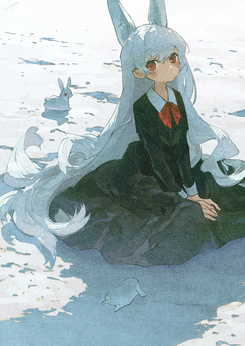 This is a pixiv picture whose title is 雪うさ.