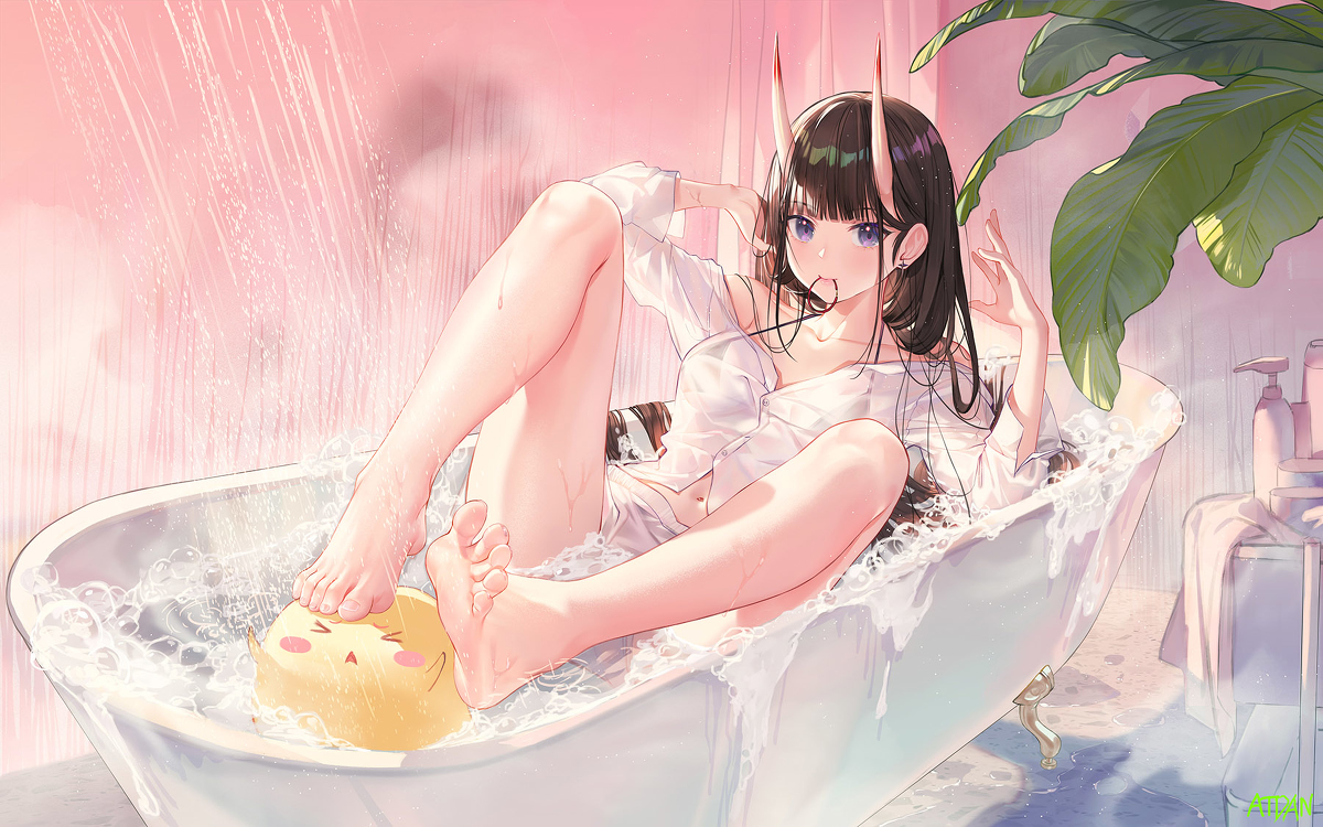 This is a pixiv picture whose title is Bathing.