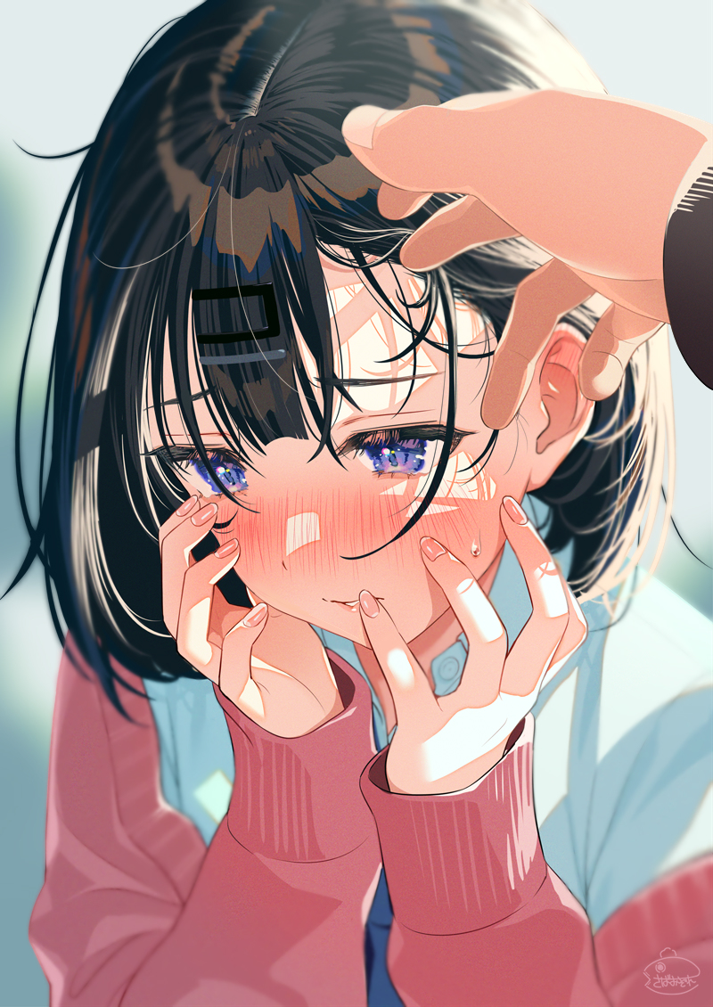 This is a pixiv picture whose title is 見ないで….
