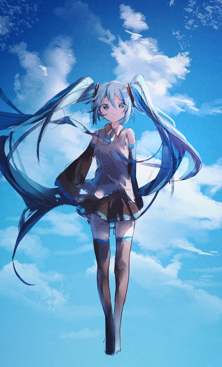 This is a pixiv picture whose title is 初音ミク.