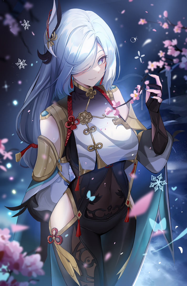 This is a pixiv picture whose title is 申鹤.