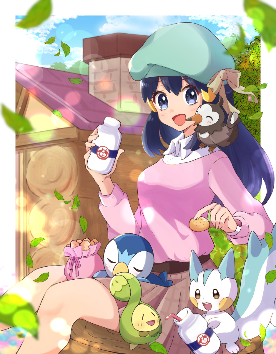 This is a pixiv picture whose title is 【BDSP】スプリングスタイルでカフェめぐり！.