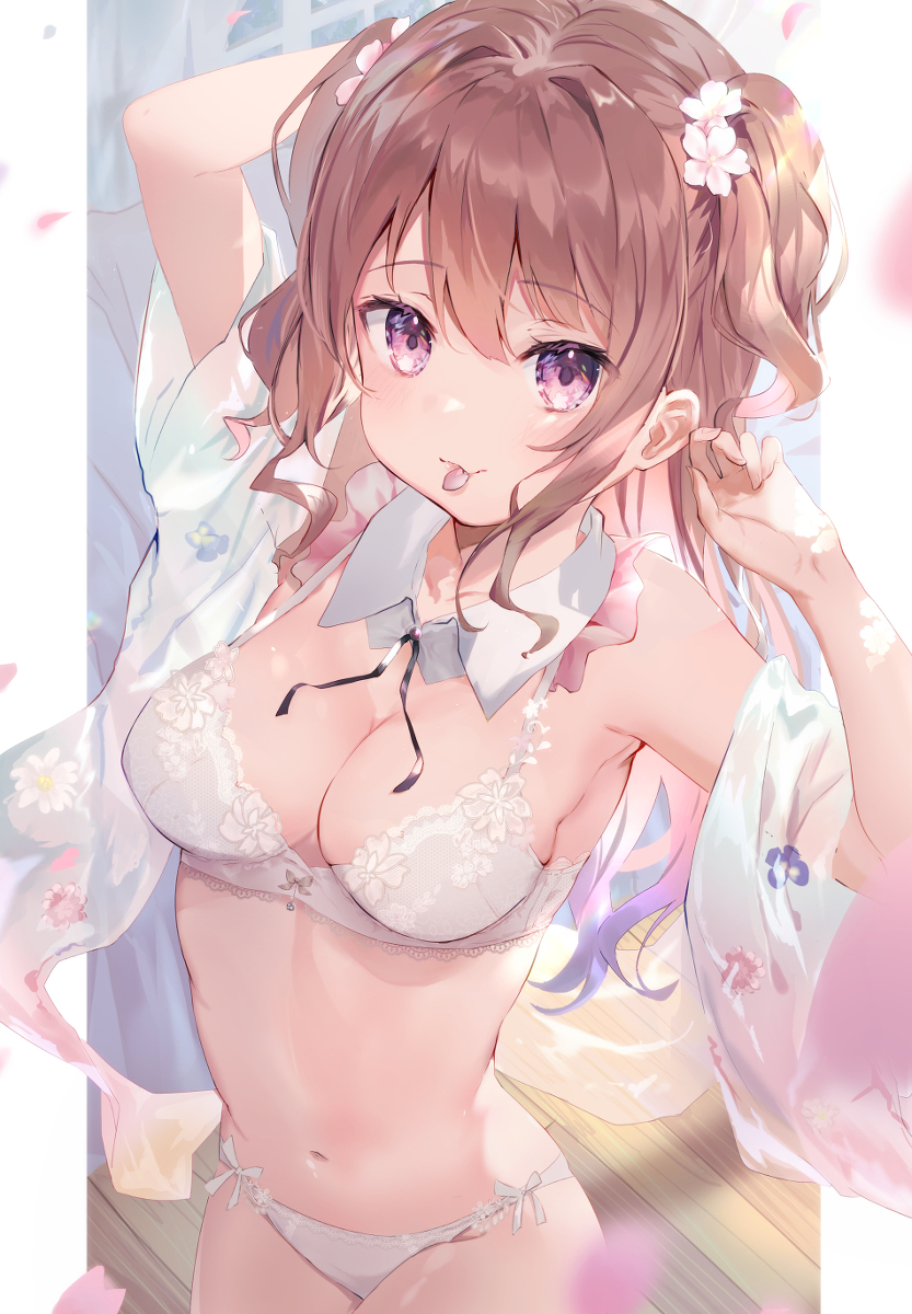 This is a pixiv picture whose title is 【春、麗かに花をまとう】.