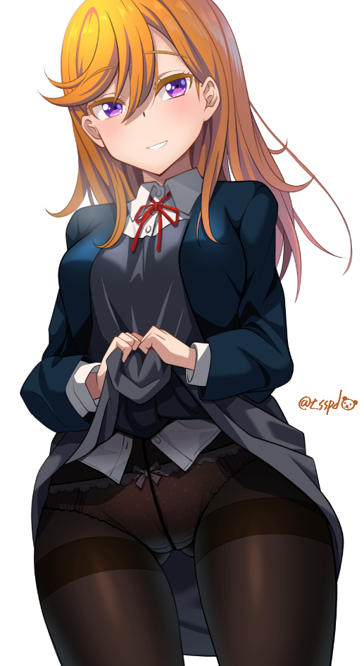 This is a pixiv picture whose title is タイツを見せてくれる澁谷かのんちゃん.