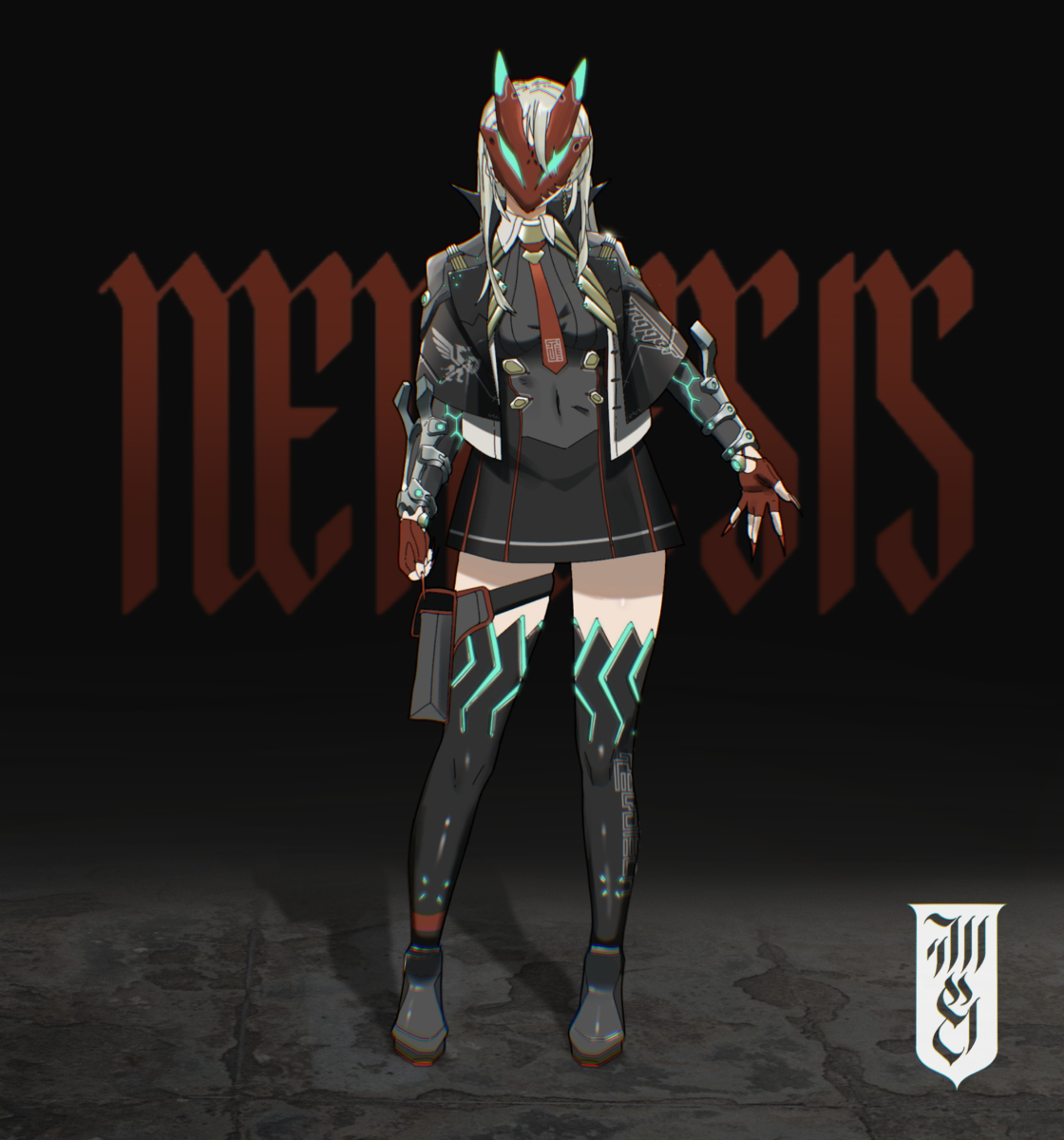 This is a pixiv picture whose title is Nemesis (涅墨西斯).