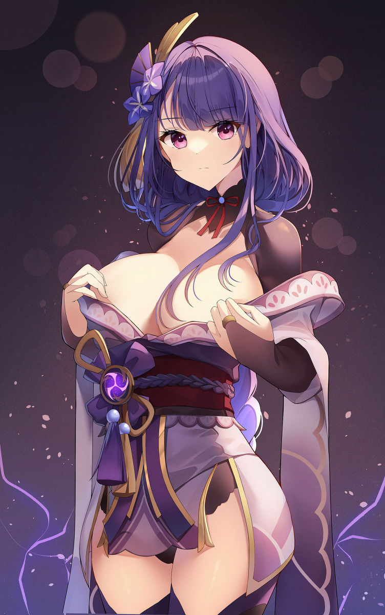 This is a pixiv picture whose title is 雷電.