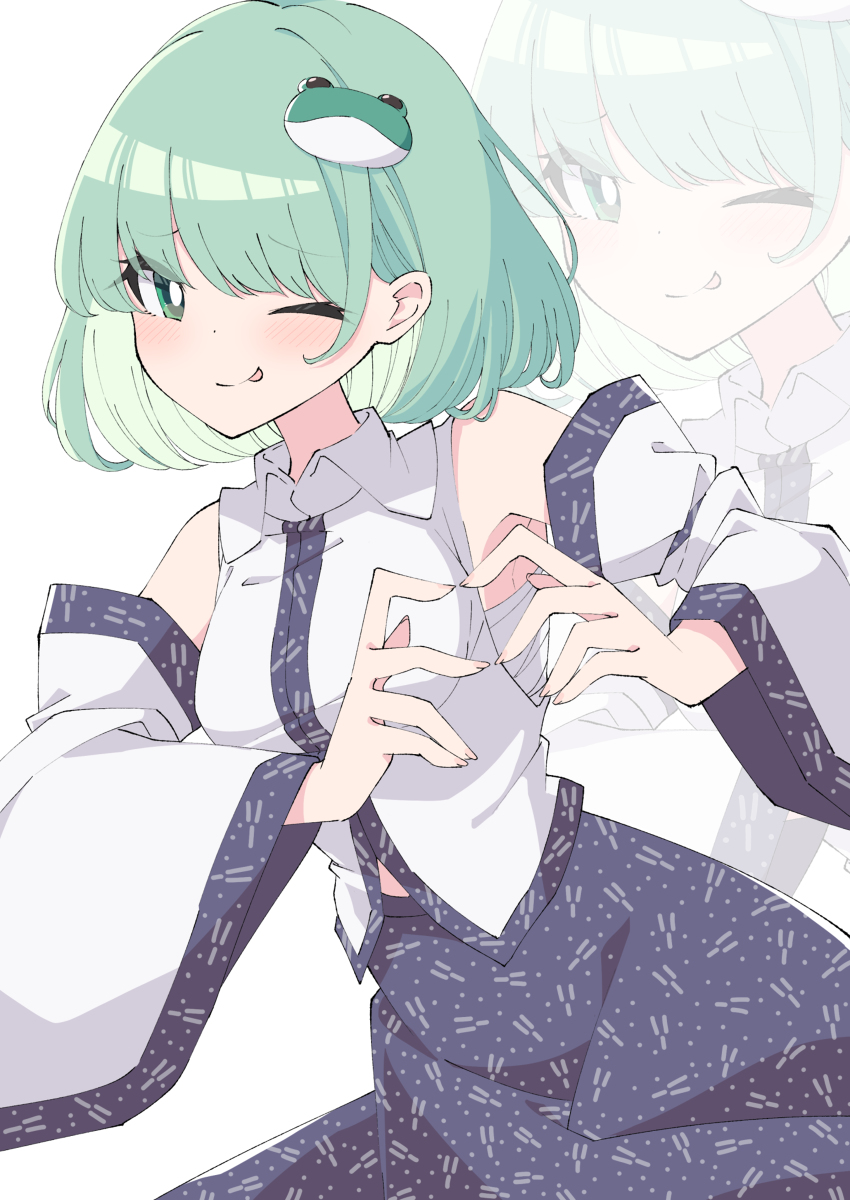 This is a pixiv picture whose title is 早苗さんボブカット.
