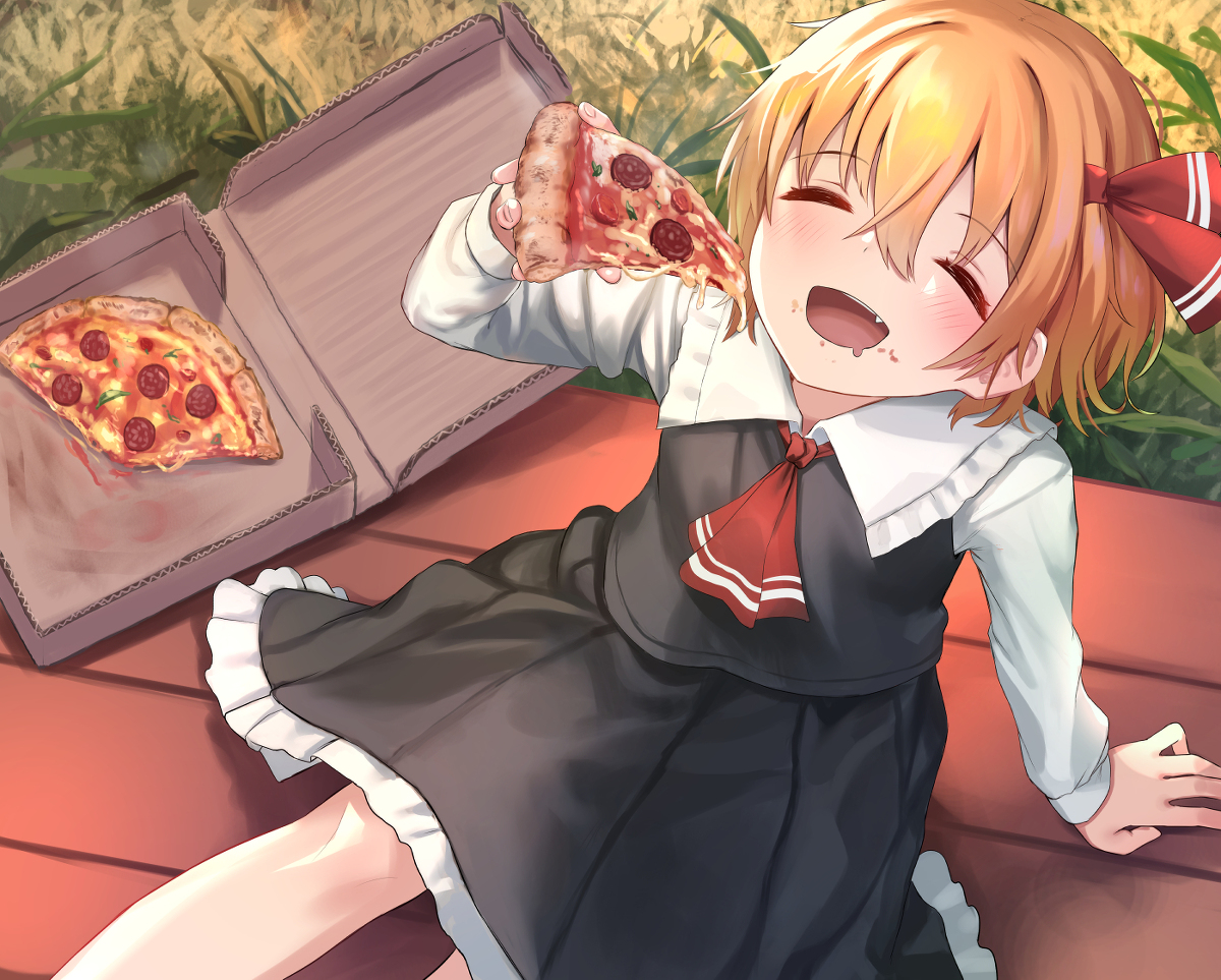 This is a pixiv picture whose title is pizza.