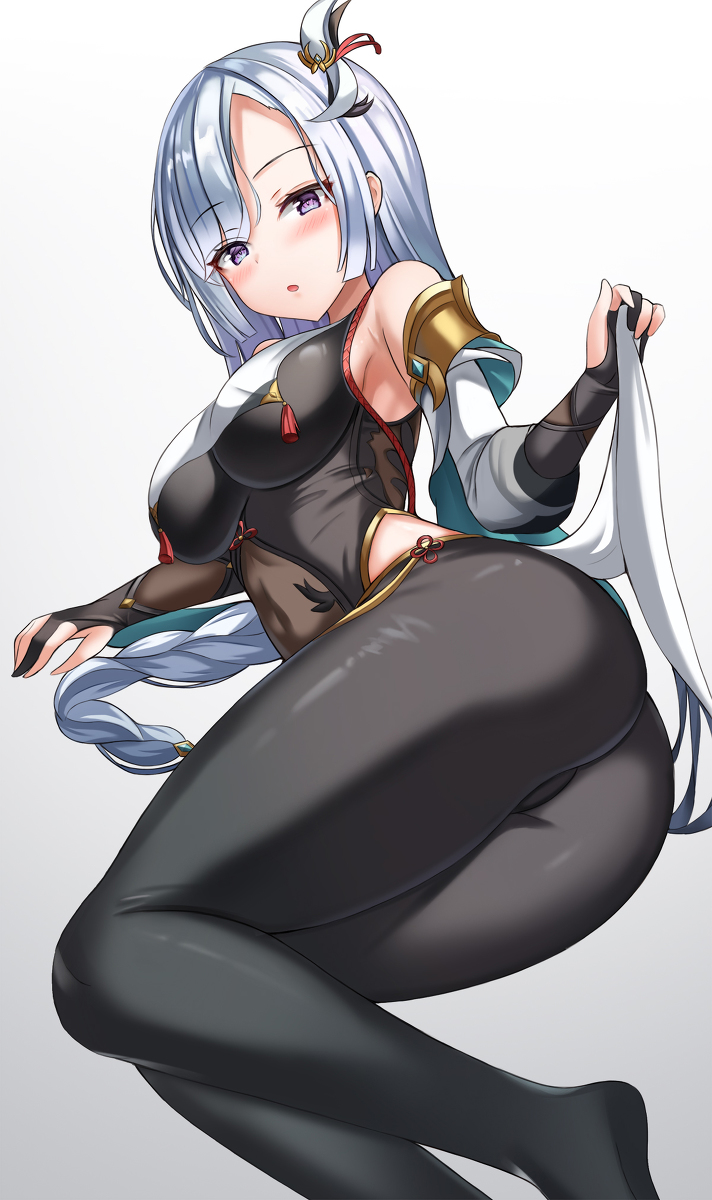 This is a pixiv picture whose title is 申鹤.