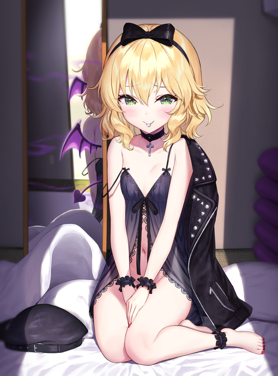This is a pixiv picture whose title is わるももか.