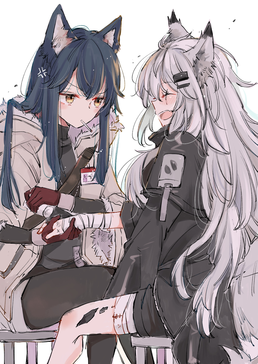 This is a pixiv picture whose title is 「わざとケガをしてくるな……💢」.