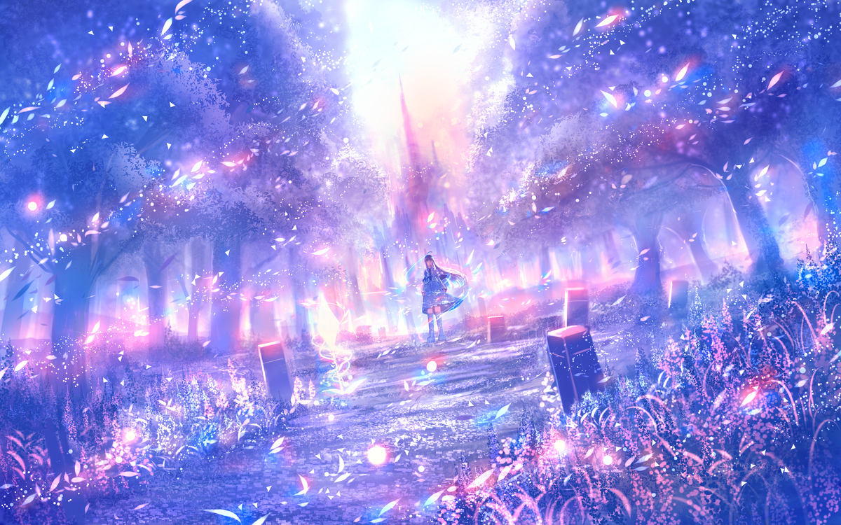 This is a pixiv picture whose title is 紫彩の標.