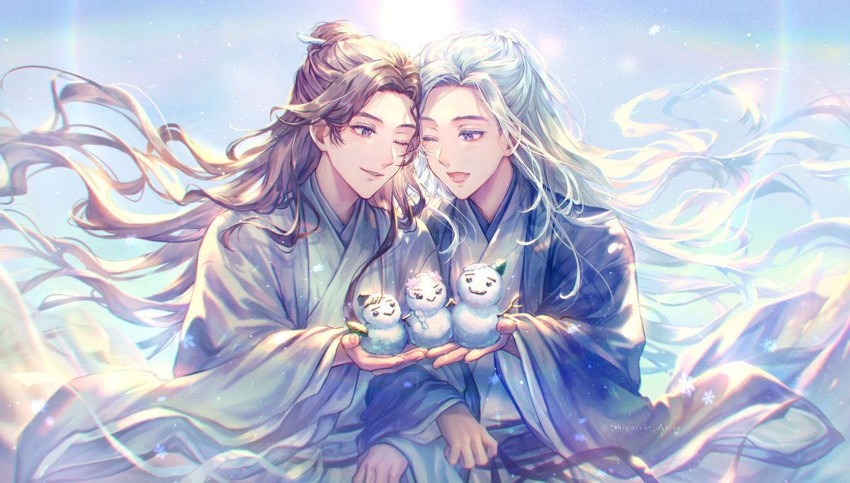 This is a pixiv picture whose title is 山河令.