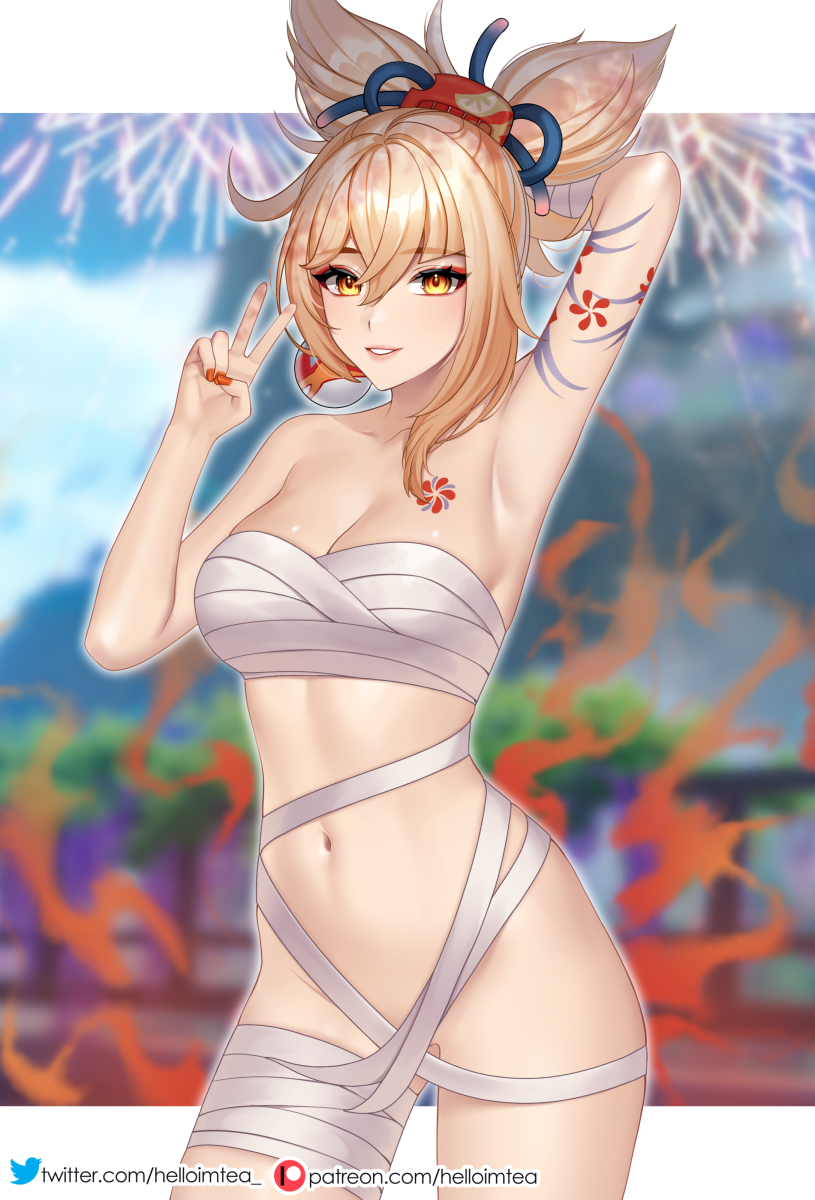 This is a pixiv picture whose title is 宵宮.