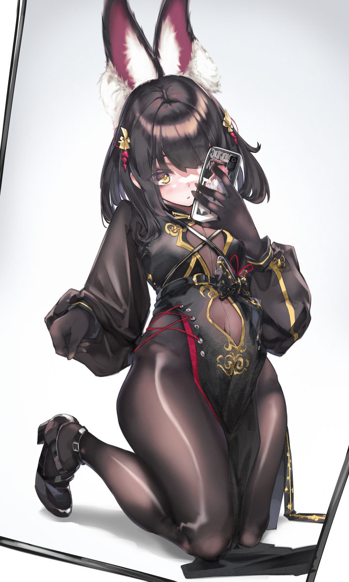 This is a pixiv picture whose title is 营业desu.