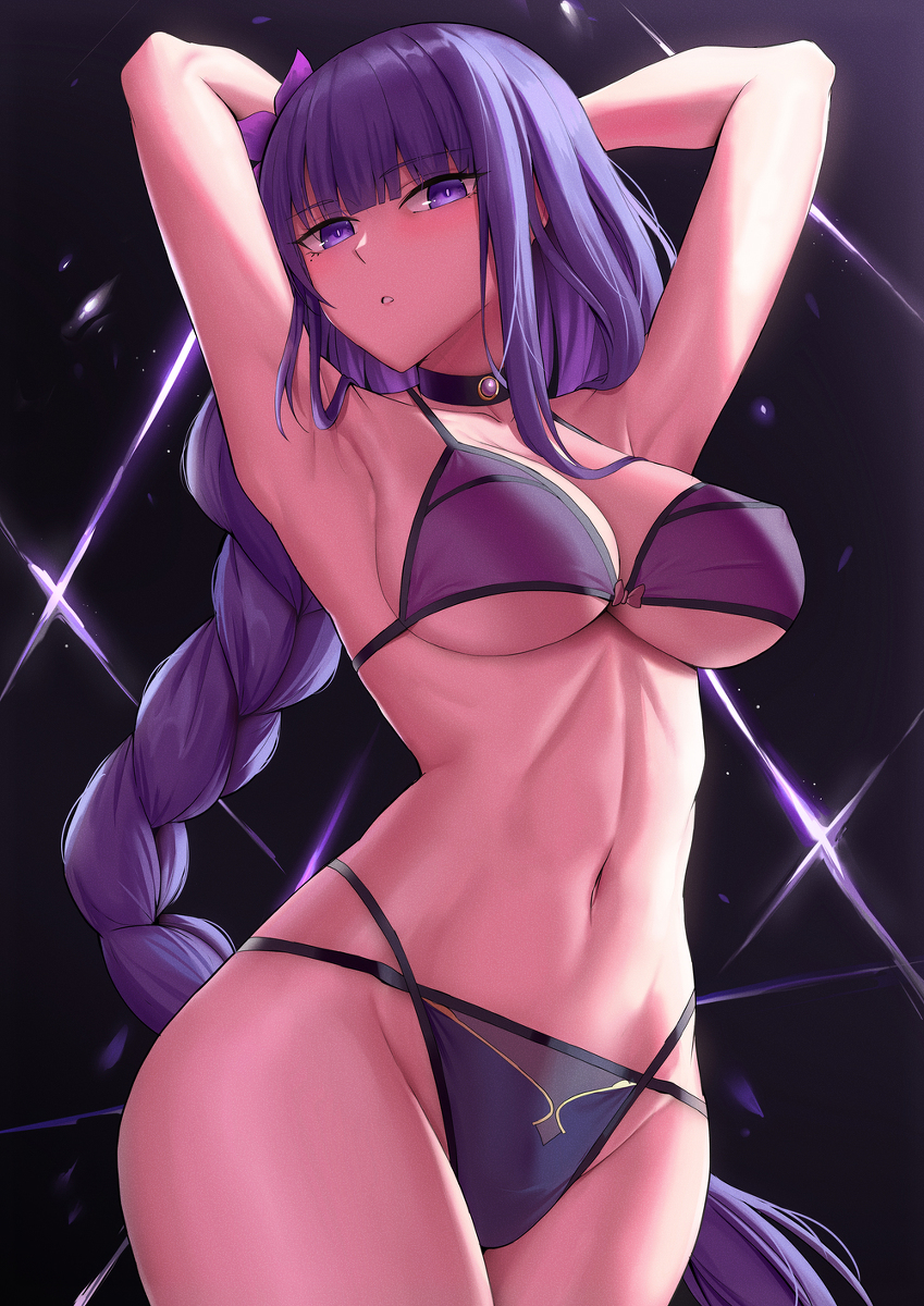 This is a pixiv picture whose title is Raiden Shogun.