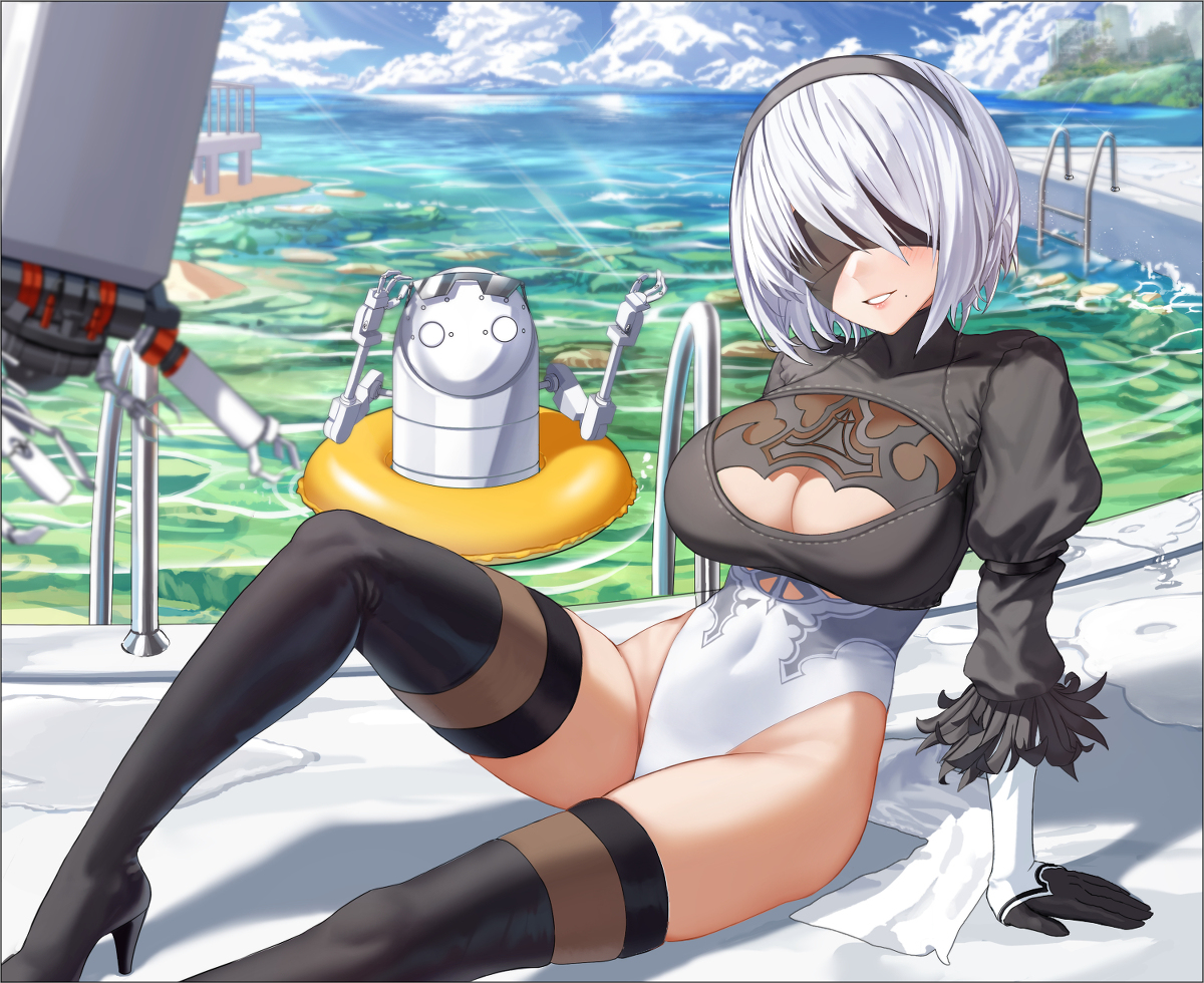This is a pixiv picture whose title is 2B.