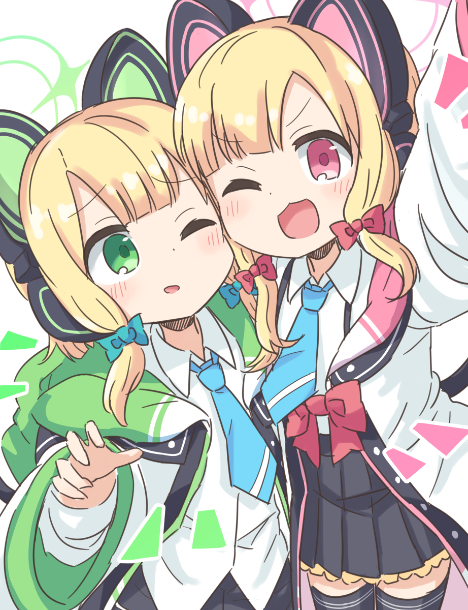 This is a pixiv picture whose title is モモイ＆ミドリ.