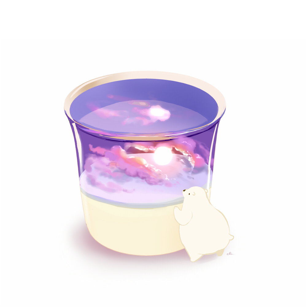 This is a pixiv picture whose title is 夕焼けジュレプリン.