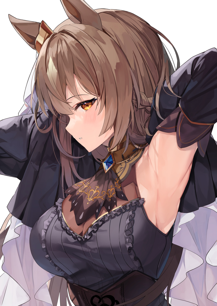 This is a pixiv picture whose title is 黒ドレスサトちゃん.