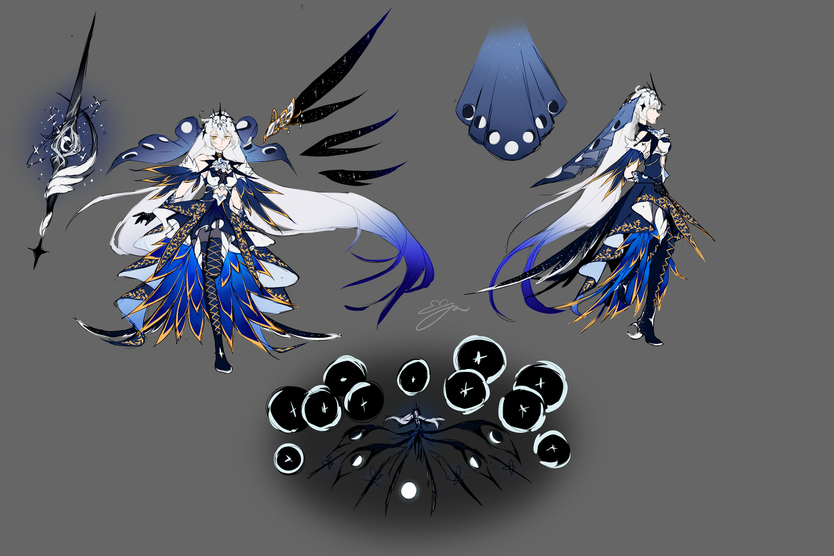 This is a pixiv picture whose title is moon empress.