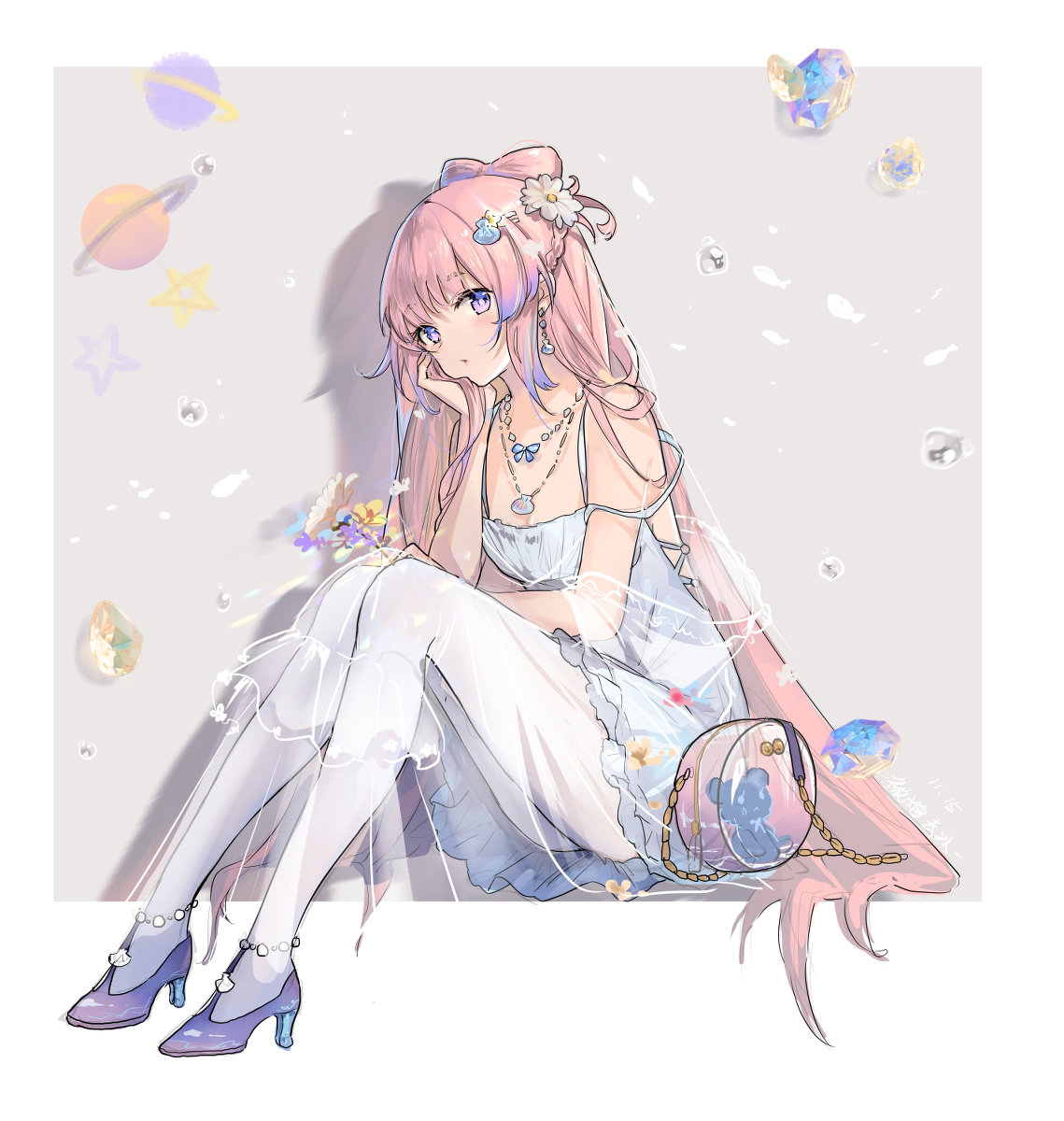 This is a pixiv picture whose title is 心海.