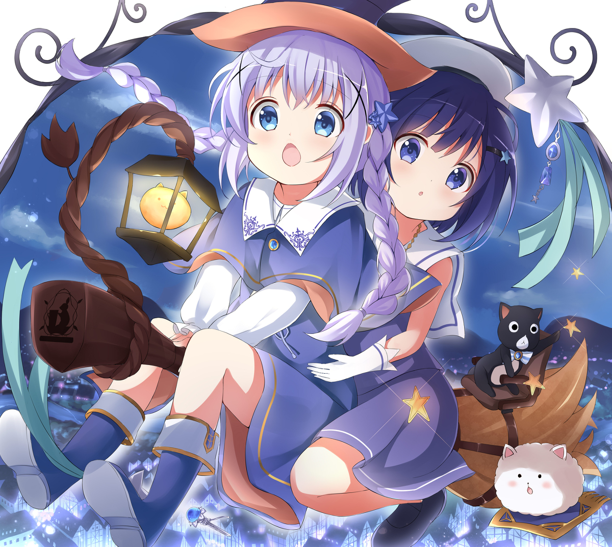 This is a pixiv picture whose title is 街の空を翔けよう.