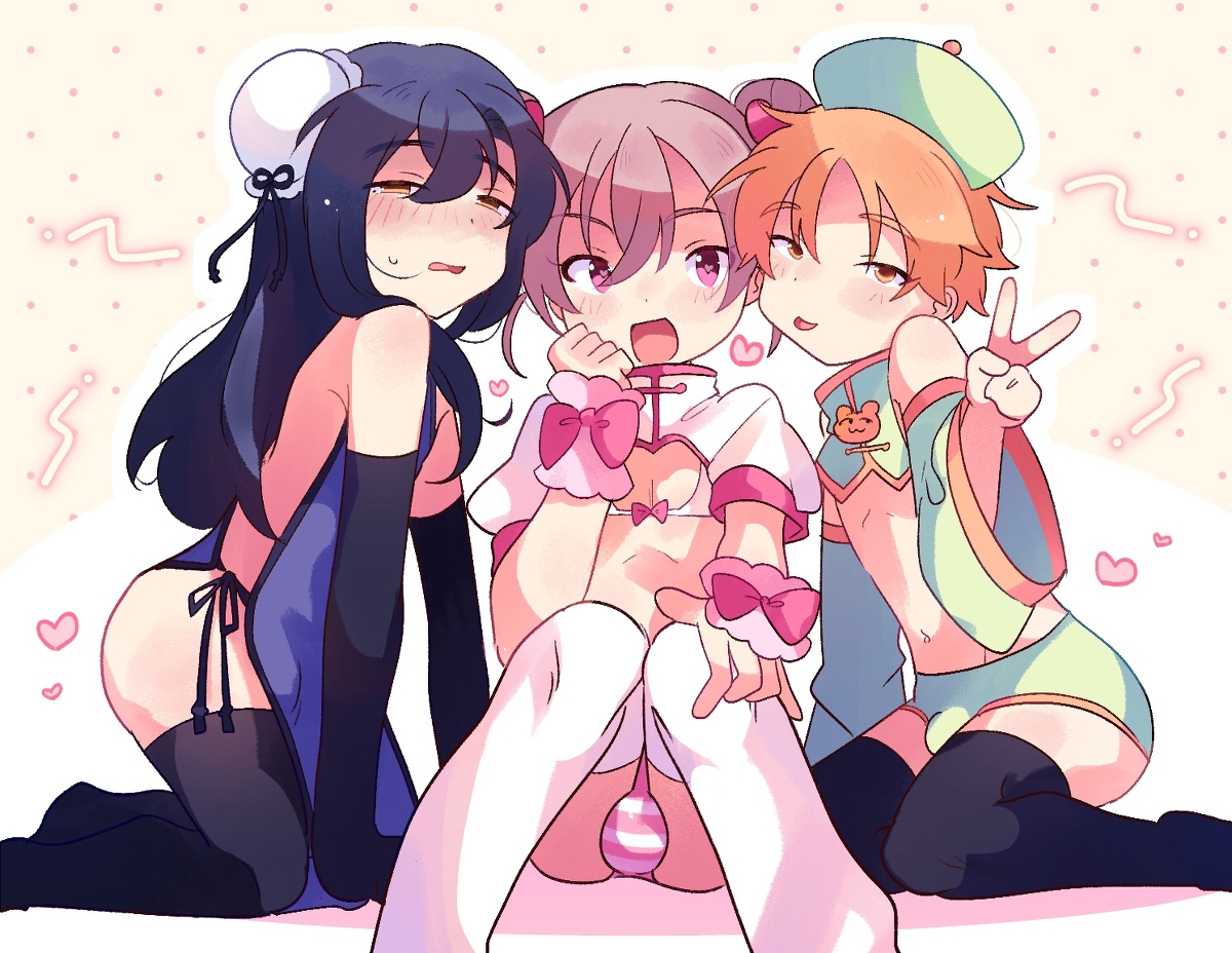 This is a pixiv picture whose title is オリキャラのアイドルちゃん♂（全員男）.