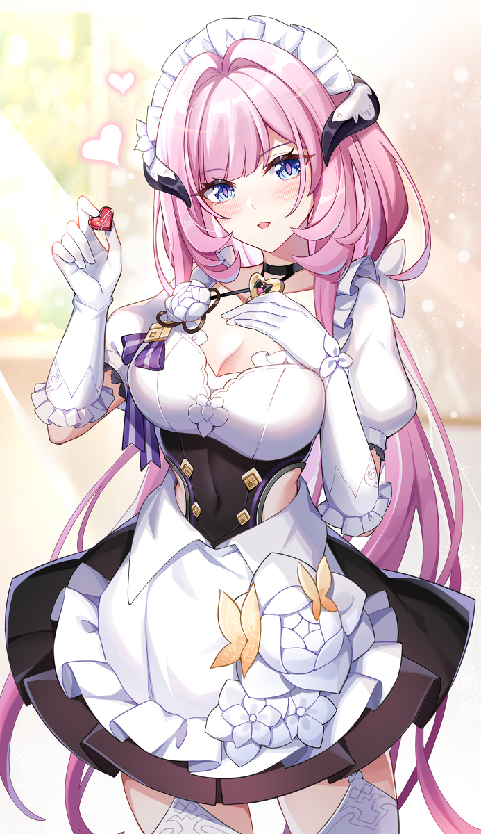 This is a pixiv picture whose title is ♪ 粉色甜心女仆.