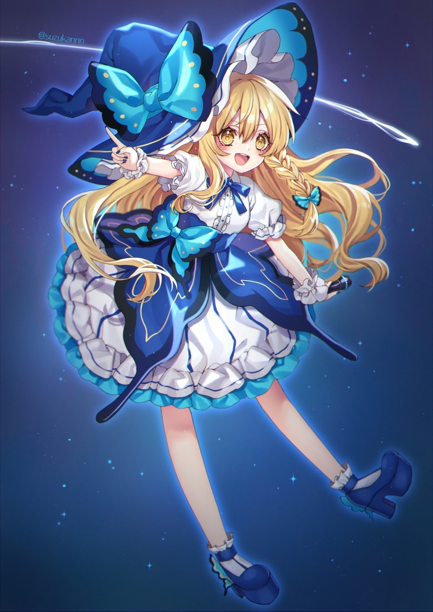 This is a pixiv picture whose title is 🦋魔理沙🦋.