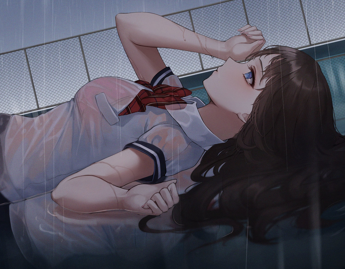 This is a pixiv picture whose title is 雨.