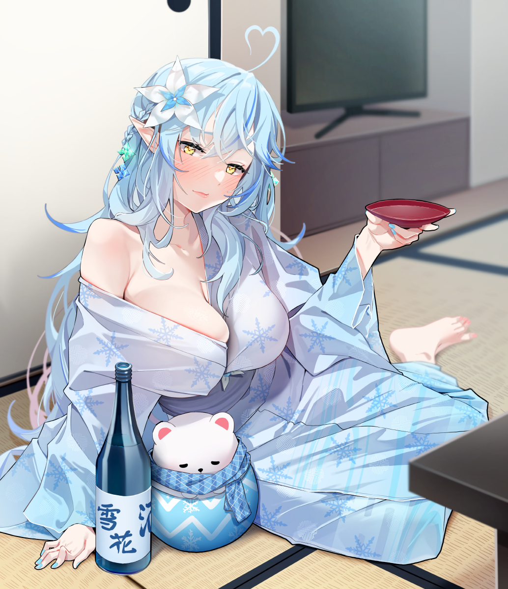 This is a pixiv picture whose title is ラミィと飲める！.