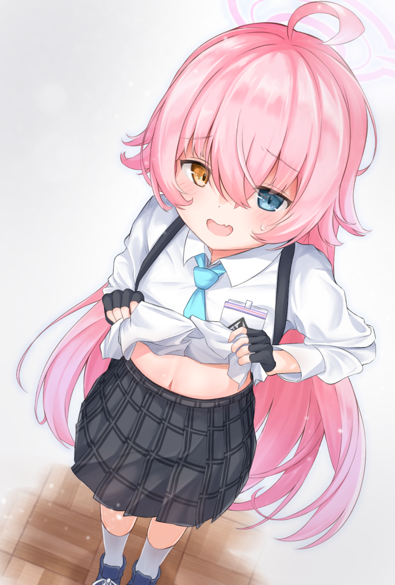This is a pixiv picture whose title is ホシノちゃんのおなか見たい.