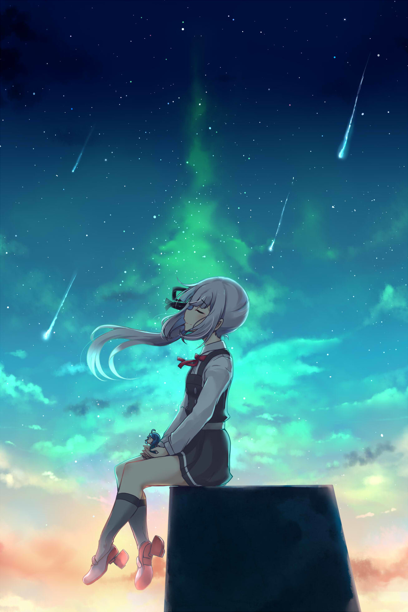 This is a pixiv picture whose title is angel fall.
