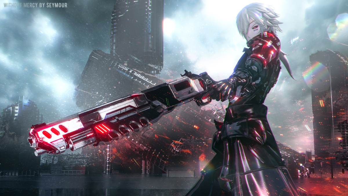 This is a pixiv picture whose title is “上帝才有怜悯之心...”.