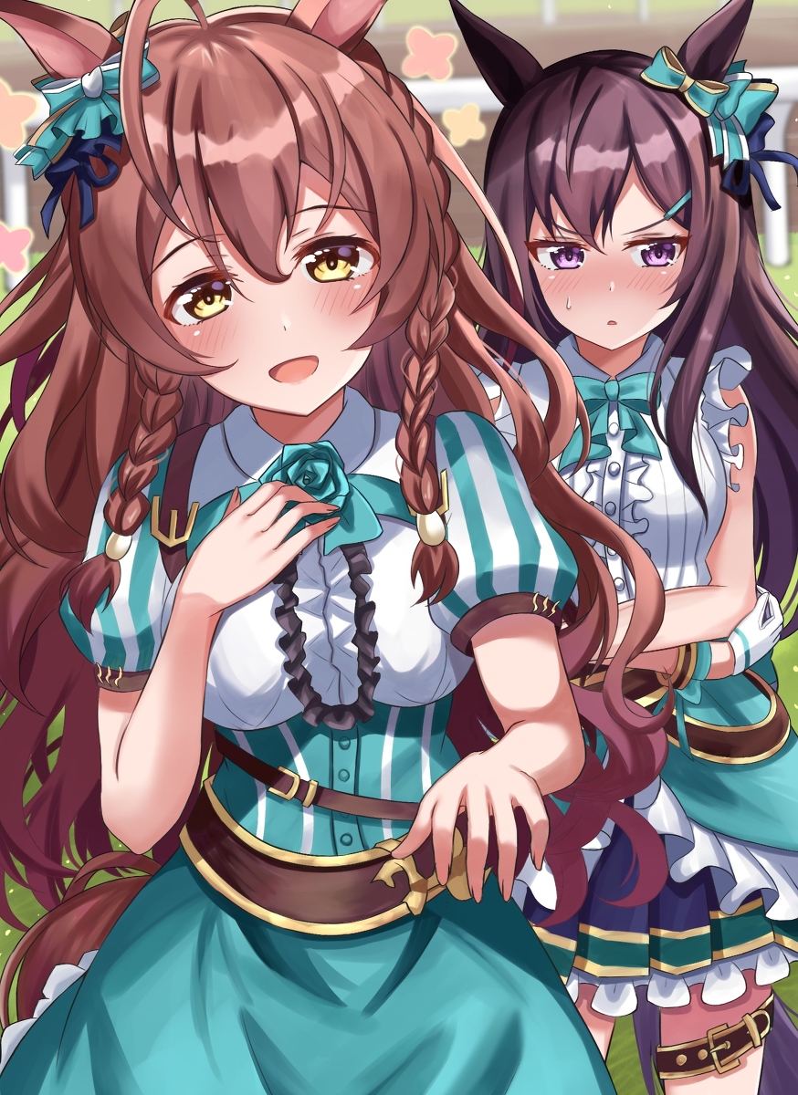 This is a pixiv picture whose title is エスコートしてほしいブライトと素直になれないドーベル.