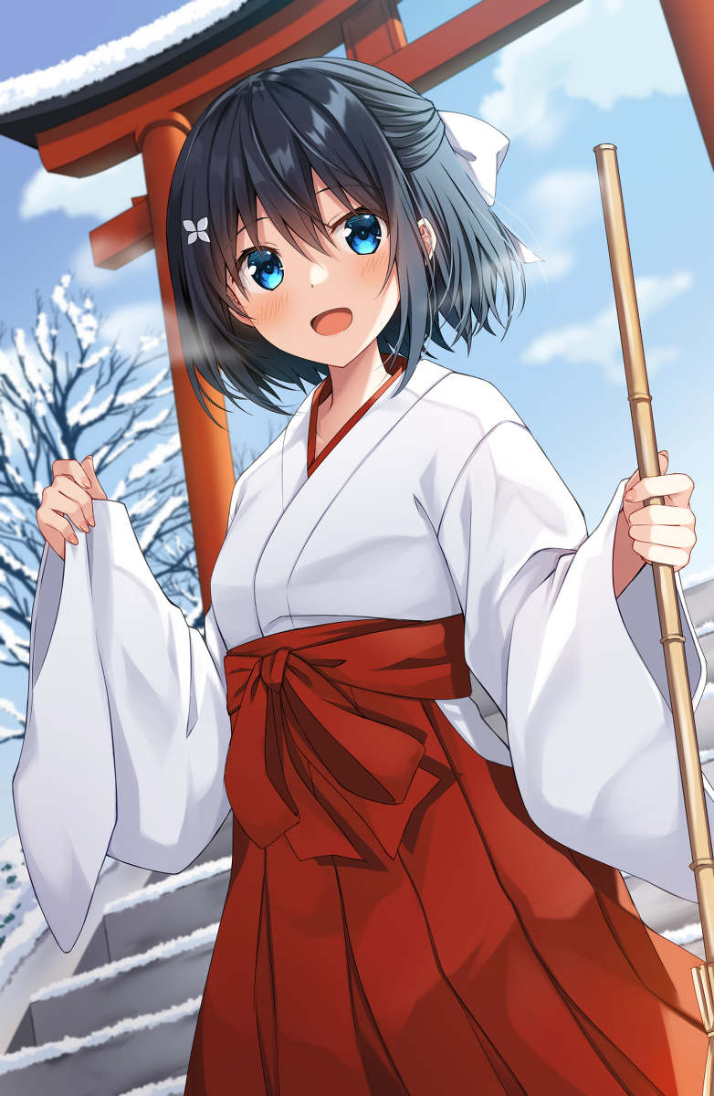 This is a pixiv picture whose title is 「今日も寒いですね」.