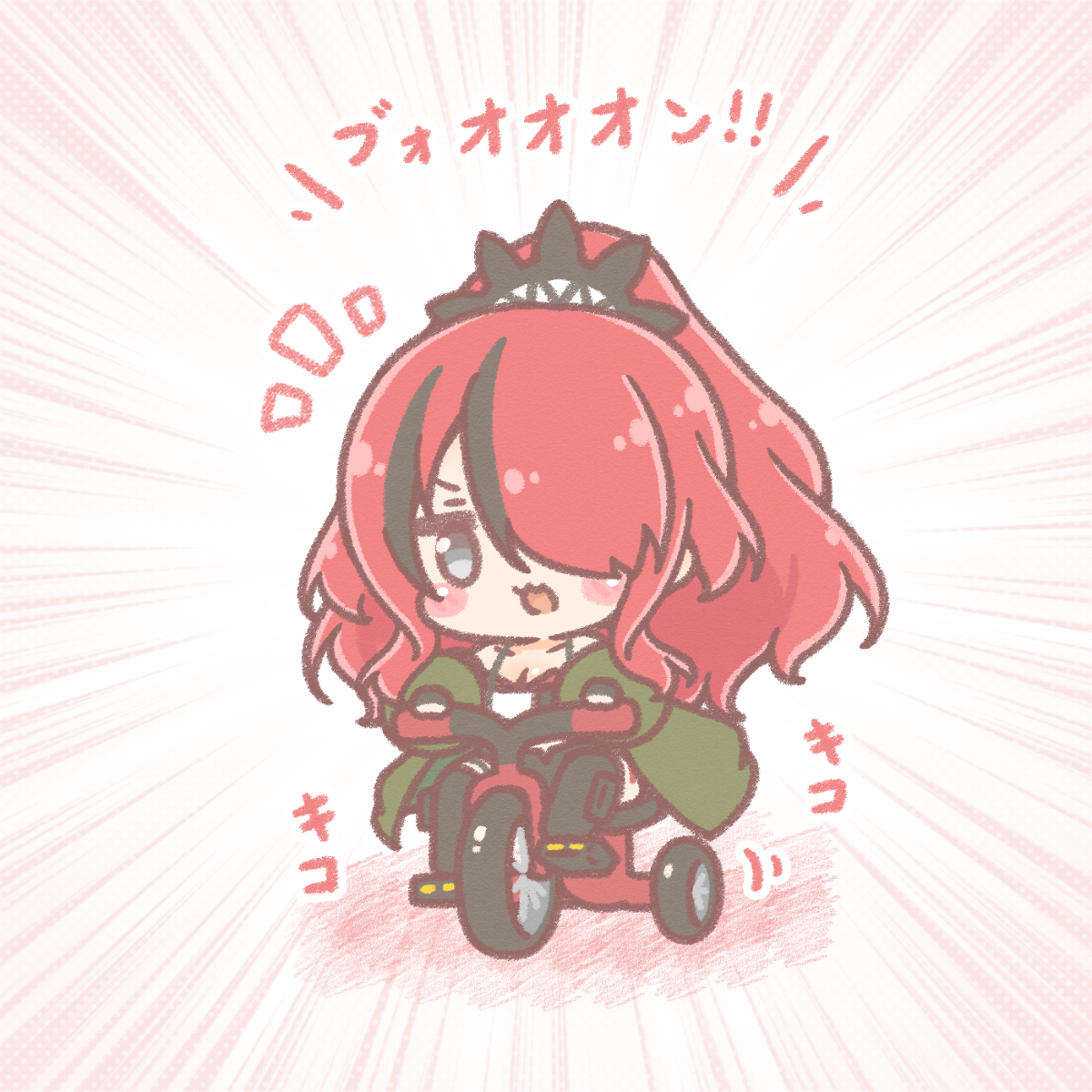 This is a pixiv picture whose title is バイクと美少女.