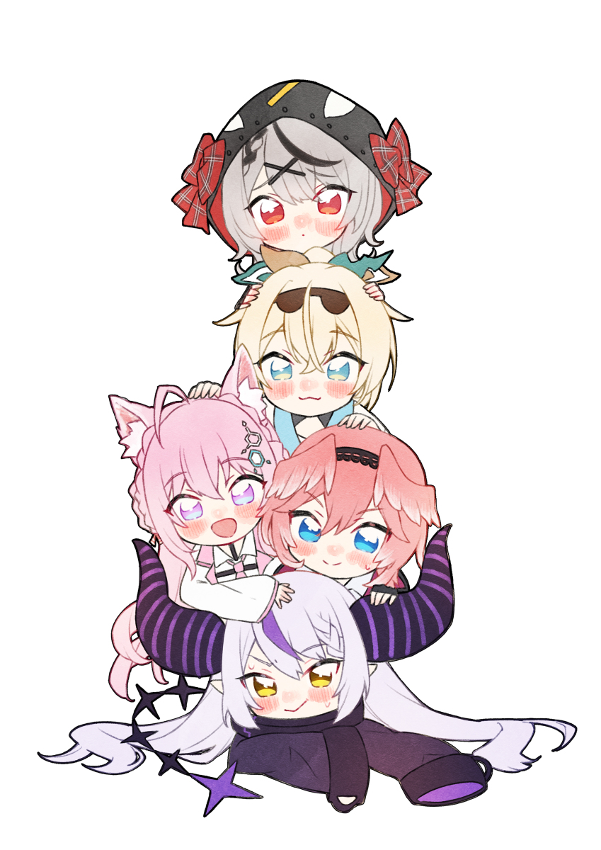 This is a pixiv picture whose title is 積み上げholoX！クロヱちゃん仮面なしver..