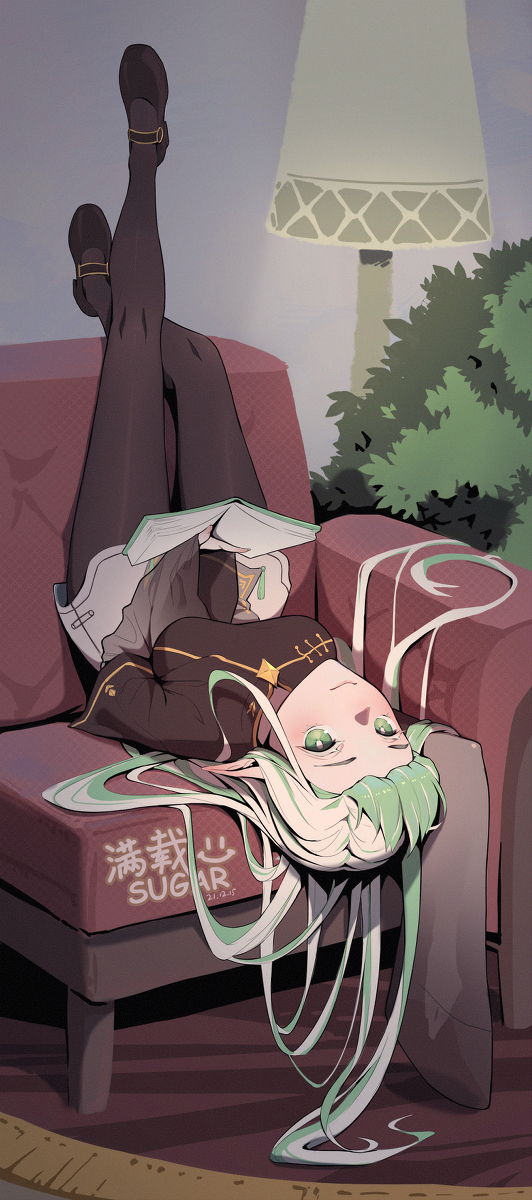 This is a pixiv picture whose title is 倒吊人.
