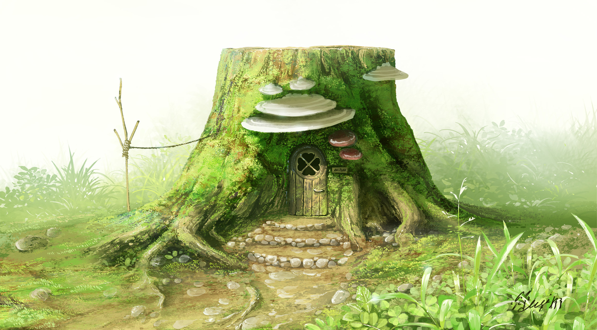 This is a pixiv picture whose title is かえるのおうち.