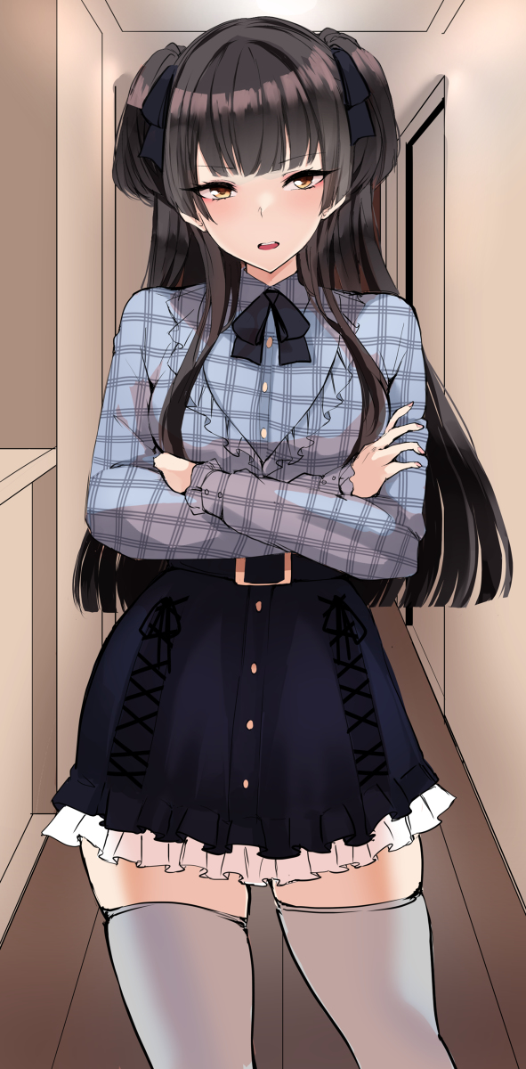 This is a pixiv picture whose title is 「…遅い」.