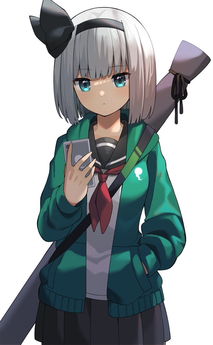 This is a pixiv picture whose title is JK妖夢ちゃん.
