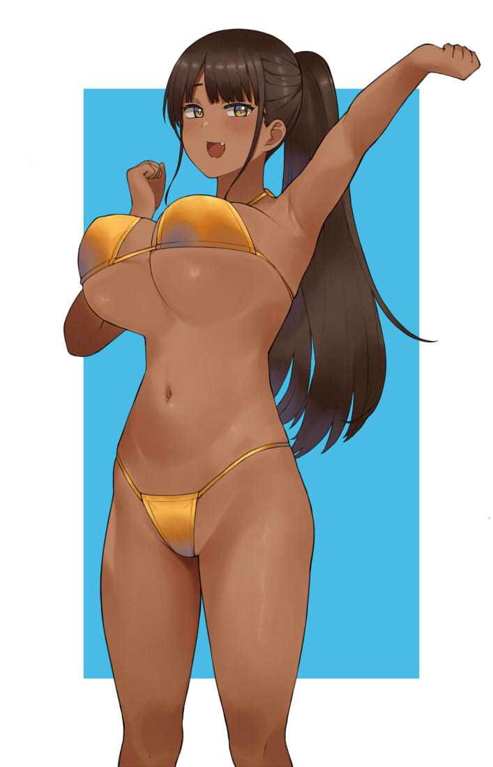 This is a pixiv picture whose title is 褐色.