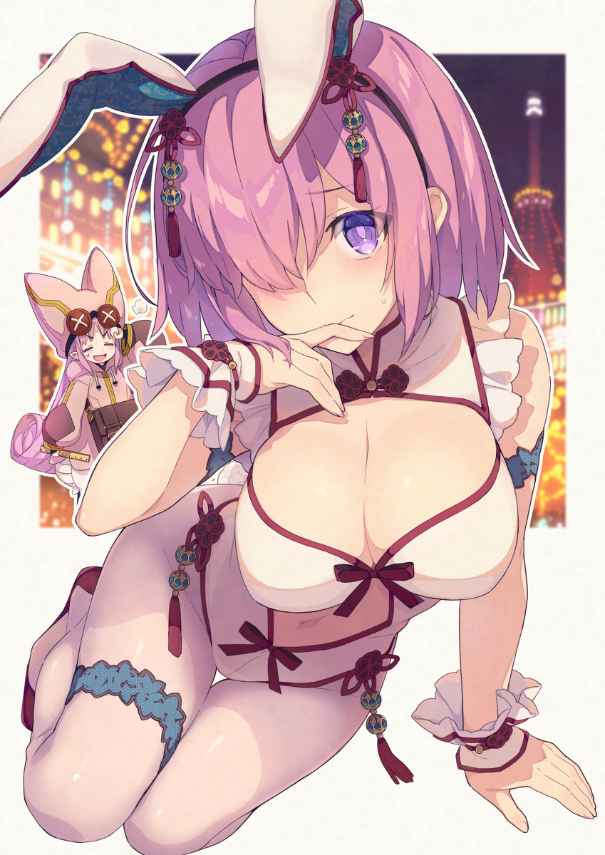 This is a pixiv picture whose title is チャイナバニーマシュ.