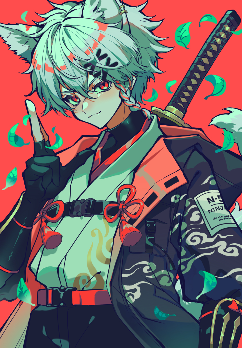 This is a pixiv picture whose title is 🍃.