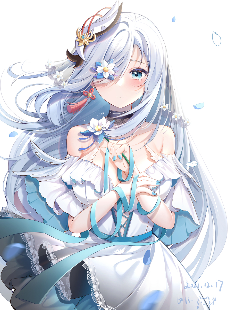 This is a pixiv picture whose title is 耶~申鹤.