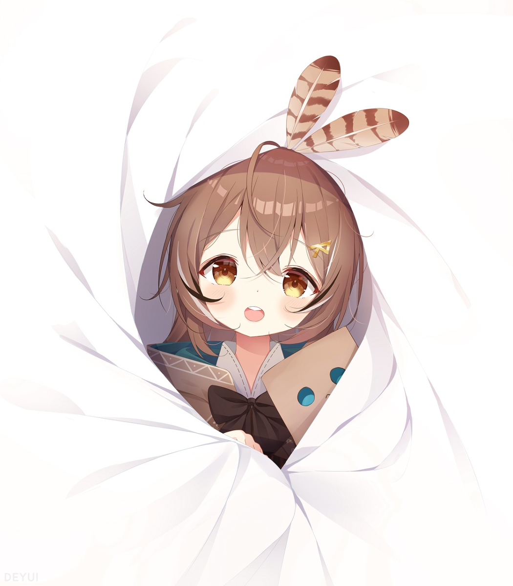 This is a pixiv picture whose title is Peek a boo!.