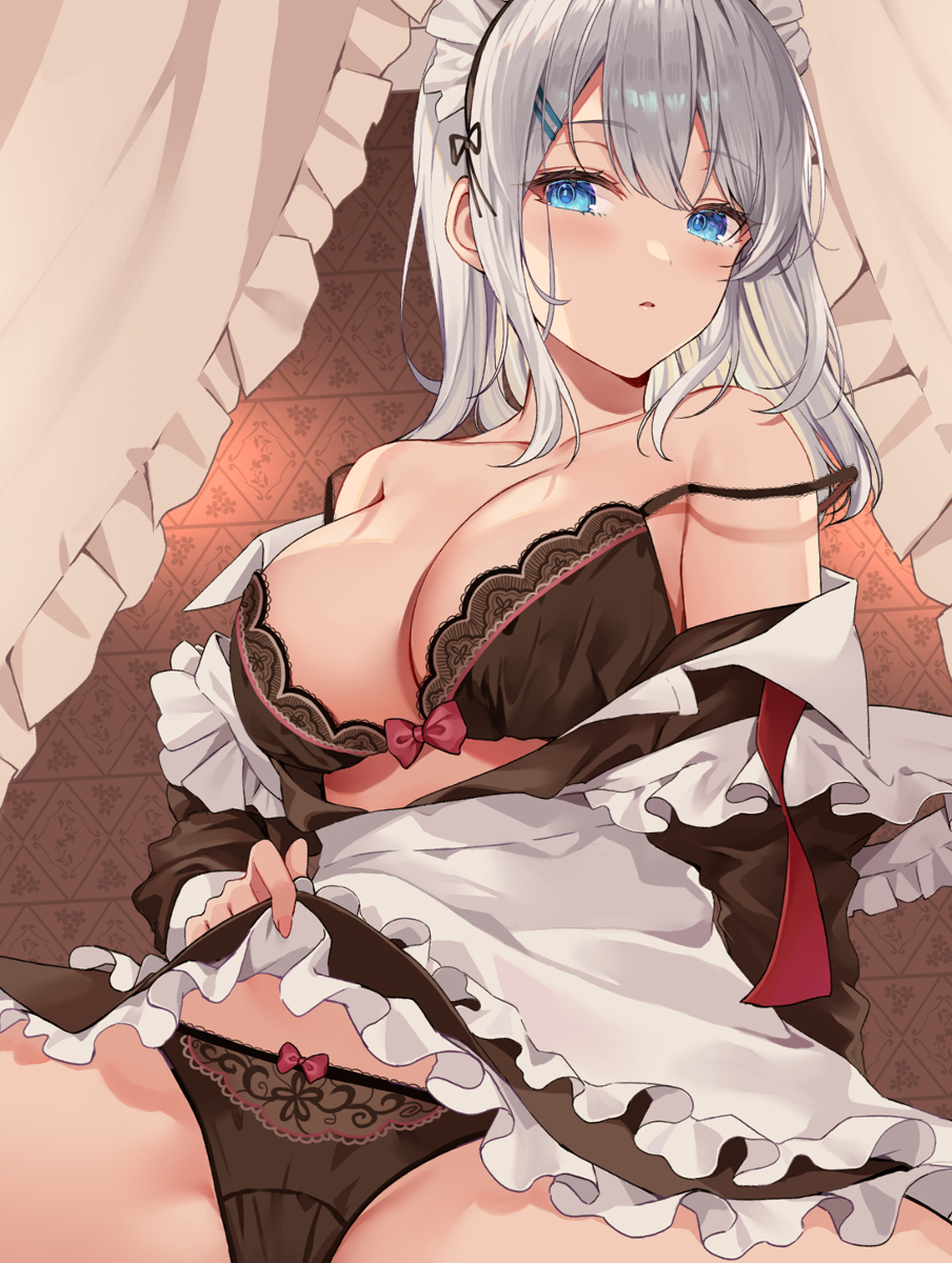 This is a pixiv picture whose title is ダウナーメイド.