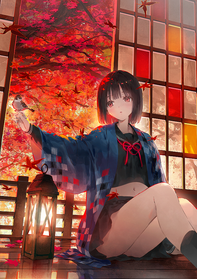 This is a pixiv picture whose title is 🍁.